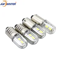 AMYWNTER E10 Ba9s led T4w H21W Car LED Indicator Light Bulb 6.3V/12V/24V/48V/60V 110V 230V 1W 2835 4 SMD Wholesale
