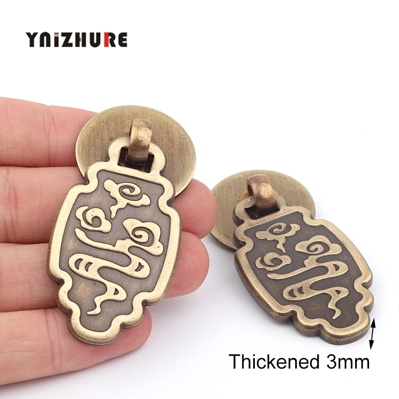 6 шт. китайская антикварная мебель из чистой меди ручка для двери ящика Ретро