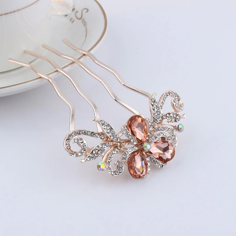 

New Crystal Rhinestone Insert Bride Comb Plate Hairpin Combs Fashion Headdress