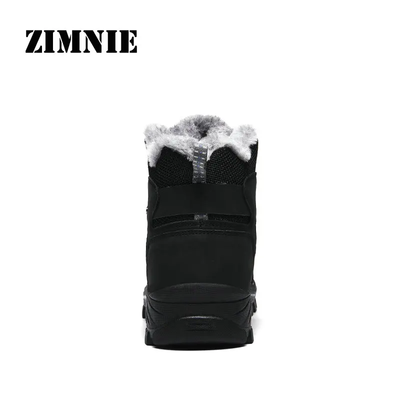 ZIMNIE, новинка, зимняя мужская уличная спортивная обувь, нескользящая спортивная обувь для мужчин, с меховой подкладкой, походная обувь для мужчин, теплые треккинговые ботинки
