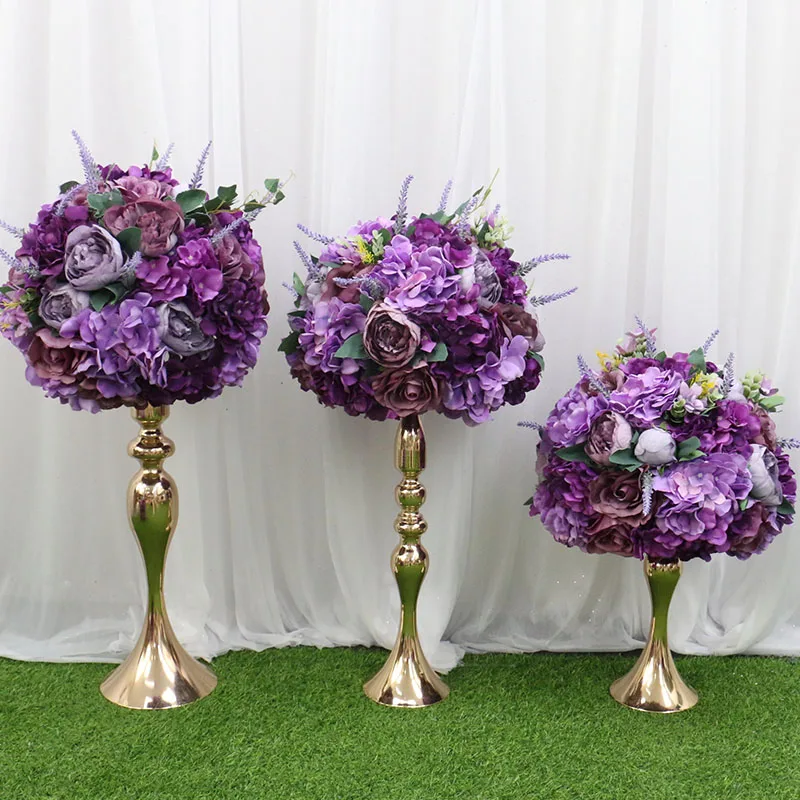 custom made purple Lavender 35/45cm artificial flower ball mix centerpieces arrangement supply decor wedding arch table | Дом и сад