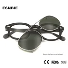 Солнцезащитные очки мужские и женские, круглые, с застежкой-клипсой, для вождения, с защитой Uv400