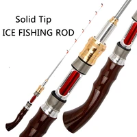 607080cm ice fishing rod portable frp wooden handle river shrimp carp fishing pole ultra light winter fishing rod