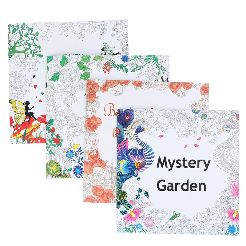 1Pc 12Pages Mandalas Flower Coloring Book For Children Adult Relieve Stress Kill Time Graffiti Painting Drawing Art Book 25*25cm