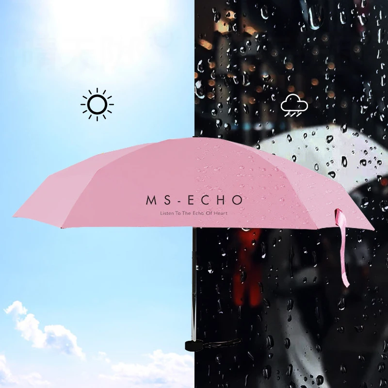 Модный 5 складных зонтов мини Карманный Зонтик для женщин солнечный и дождливый