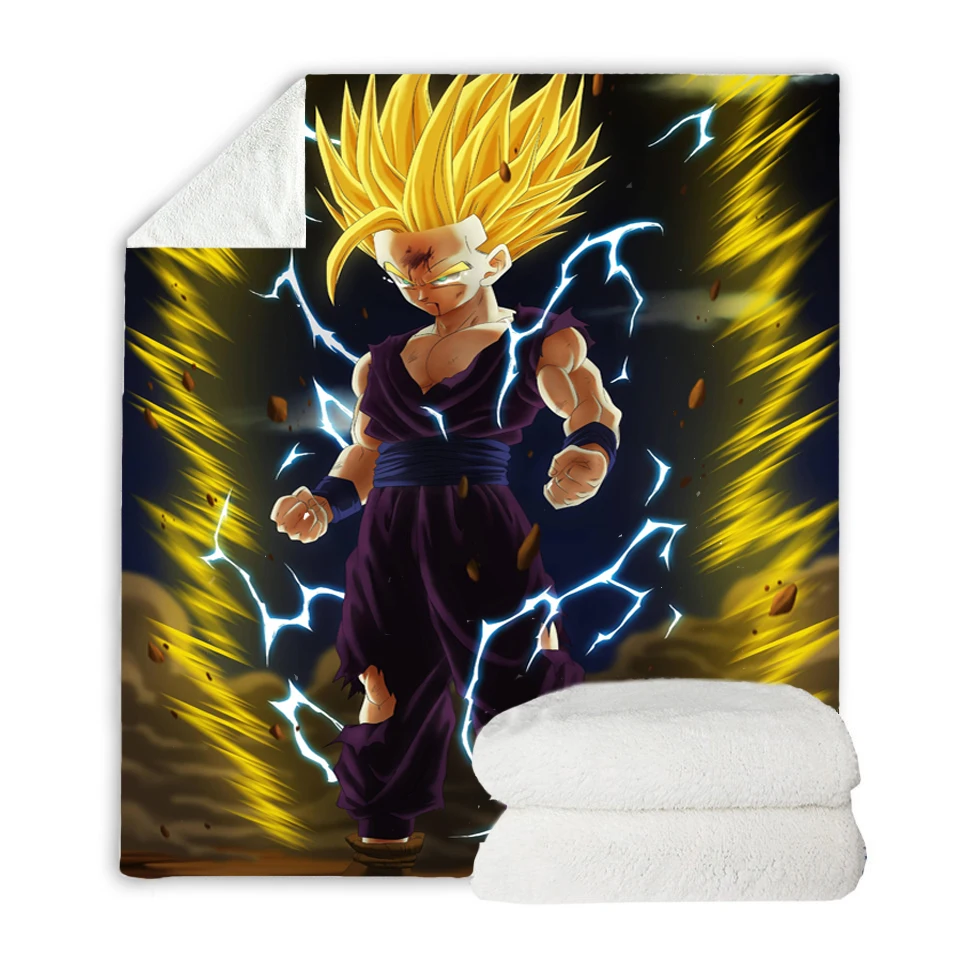 Dragon Ball пользовательские фланелевые флисовые одеяла Диван теплая кровать пледы одеяло для взрослых H малыш аниме пушистый взвешенный одеяло s 200 см - Цвет: 9