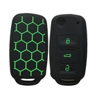 Чехол для ключей Volkswagen Passat Beetle Polo Bora, чехол для ключей с 3 кнопками дистанционного управления, с сигнализацией, из силикагеля