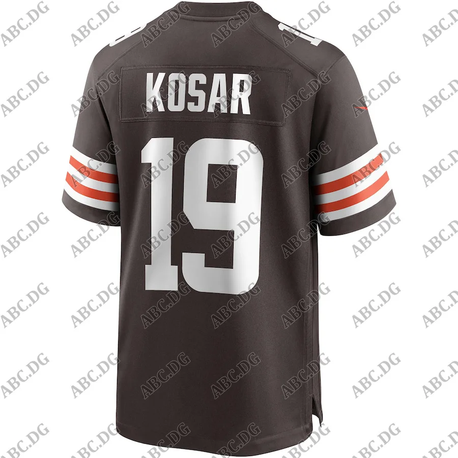 

Customized Stitch American Football Jersey Men Women Kid Youth Cleveland Bernie Kosar Brown Game Retired Player Jersey