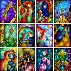 Алмазная живопись 5D сделай сам, мультфильм Дисней, принцесса, плата, животное, фантазия, вышивка стразами, полноразмерная круглая картина, украшение для дома