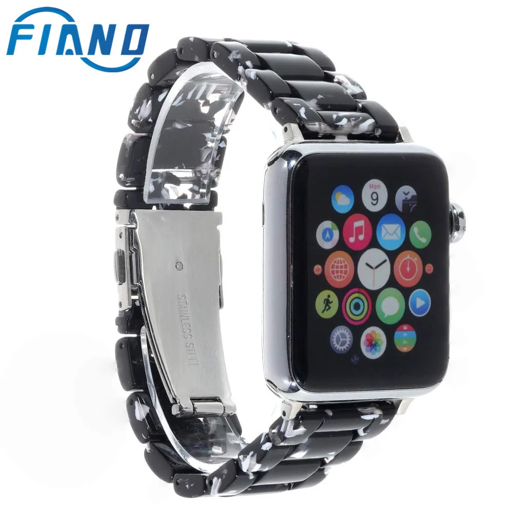 Ремешок для iWatch из искусственной керамики резиновый браслет Apple Watch SE 6 5 4 3 2 1 42 мм 38