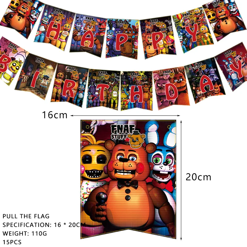 Игра FNAF Funtime Freddy день рождения фотоальбом украшения для дня Детские сувениры -