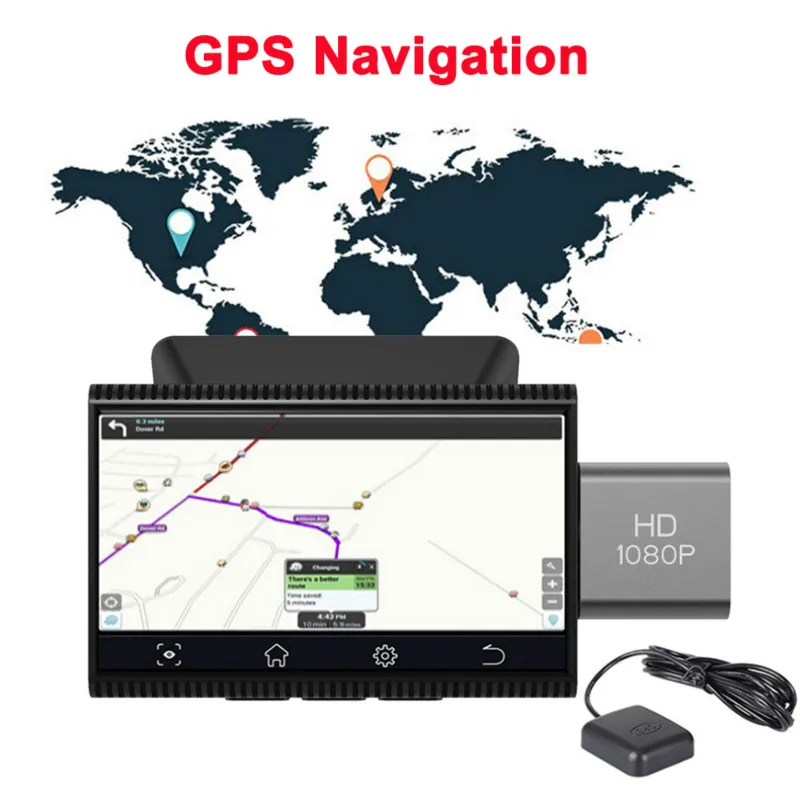4G Android автомобильный видеорегистратор Встроенный GPS WIFI Автомобильная камера IPS