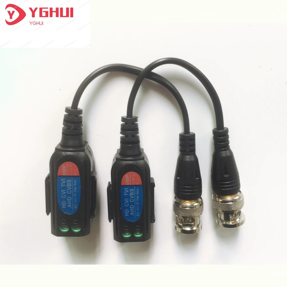 1 пара 8MP пассивный Винт BNC Видео балун HD CVI/TVI/AHD CCTV Симметрирующий трансформатор