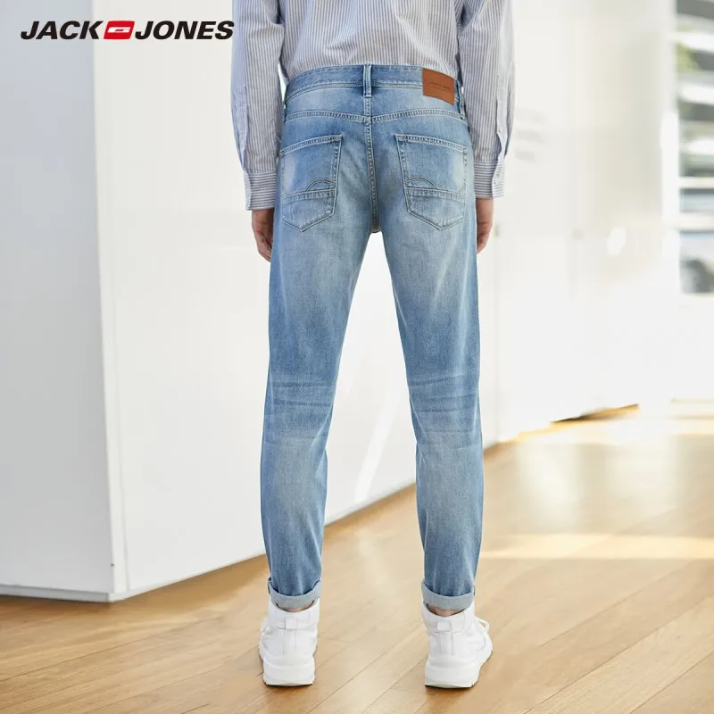 Мужские повседневные облегающие джинсы JackJones Стрейчевые Мужская одежда стиль |