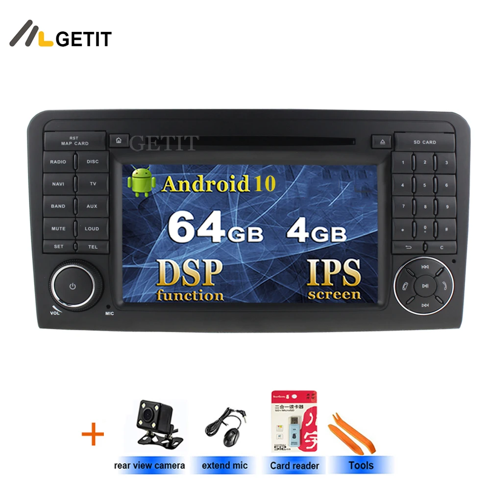 Android 10 автомобильный dvd плеер для Mercedes/Benz GL ML CLASS W164 ML350 ML500 X164 GL320 с Wifi BT Радио GPS 4 Гб