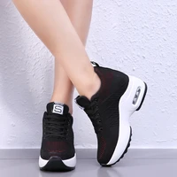 fashion sport shoes with platform sneakers red black white wedge shoes laceup spring summer 2021 women shoes zapatillas sneakers