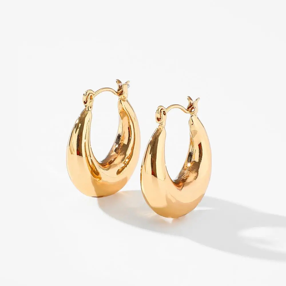 Марокканские серьги-кольца для женщин панк латунные массивные серьги Huggie