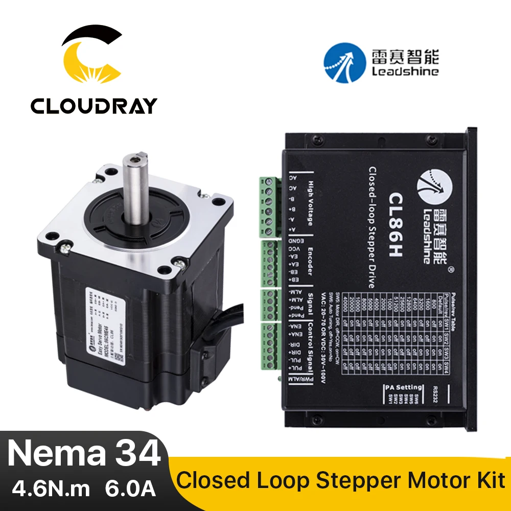 Замкнутый шаговый двигатель Leadshine Nema 34 4 6 нм с кодировщиком CL86H драйвер шагового