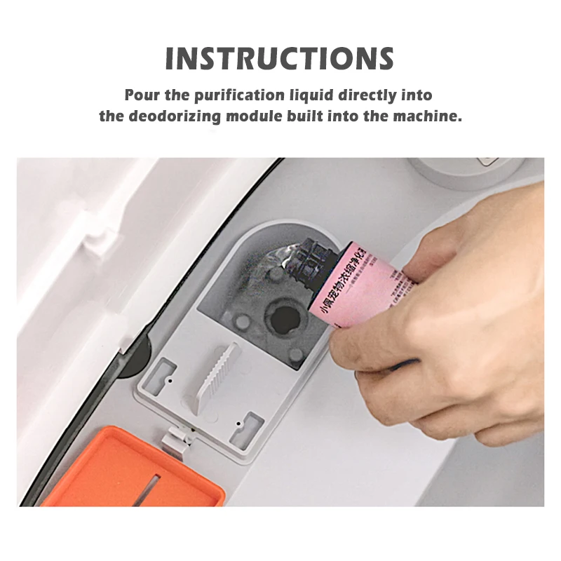 PETKIT-caja de arena inteligente para gatos, purificaci&oacute;n especial, esterilizaci&oacute;n l&iacute;quida concentrada, desodorante, flor de pera, fragancia l&iacute;quida-3