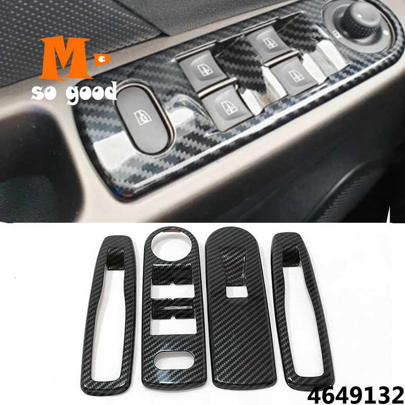 

Карбоновый подлокотник для автомобильной двери Renault Clio 4 Clio4 2013 14 15 16, стеклоподъемник, кнопка переключения, панель, крышка, отделка, аксессуа...
