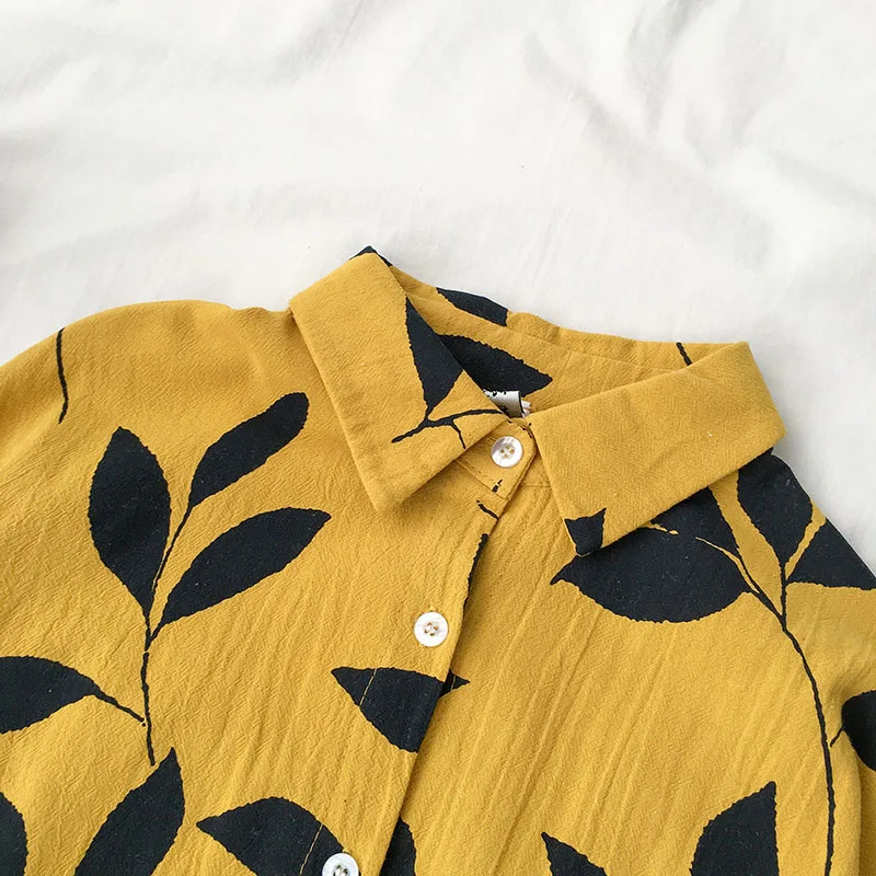 Новинка Весна 2020 Корейская версия рубашки с принтом осветительная Вельветовая