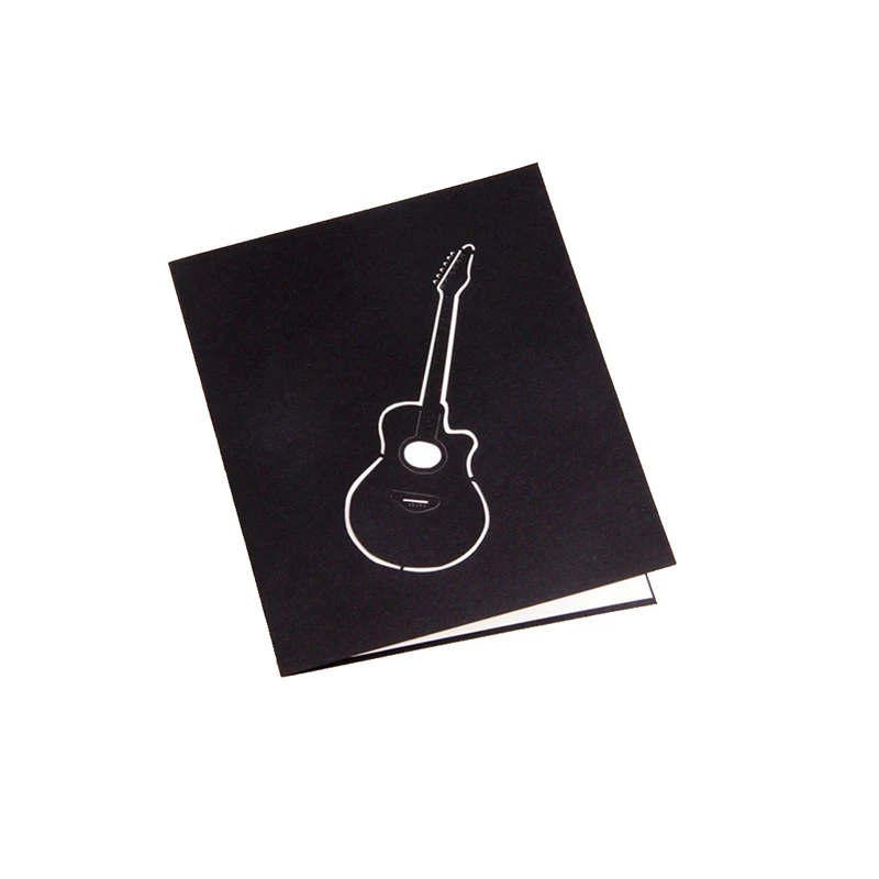 

3D Up Music Guitar Greeting Card Christmas Valentine Birthday Invitation L4MB