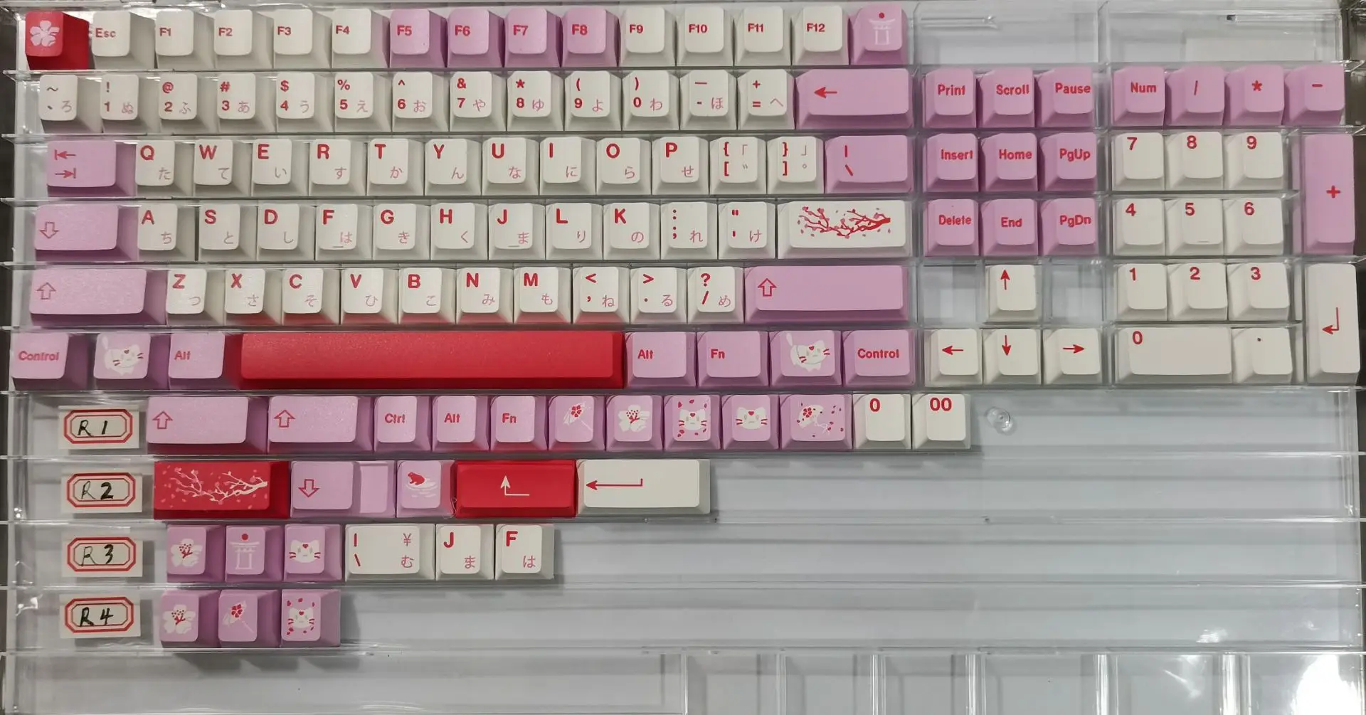 

132 Keys/set PBT Dye Subbed Keycaps For MX Switch Mechanical Keyboard Hazakura Theme Japanese Keycap Cherry Profile Key Cap