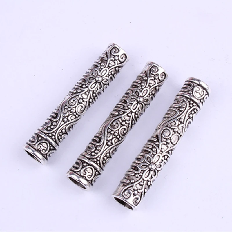 2 шт. кулон дреды манжеты оплетка Бусы Ожерелье Борода трубки антикварные DIY