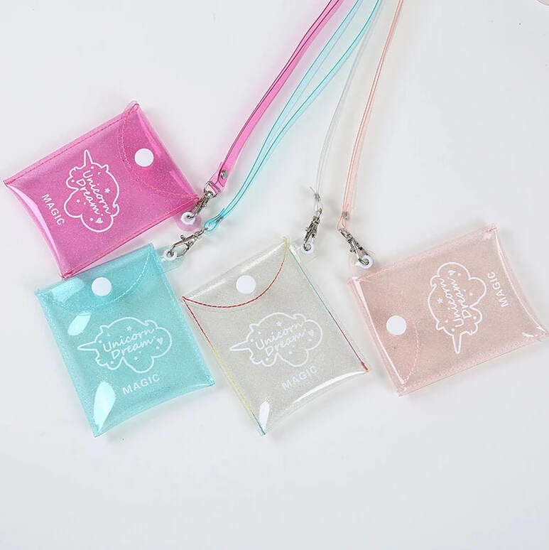 Местный запас Кошелек для монет мини кошелек модный зажим прозрачный клатч