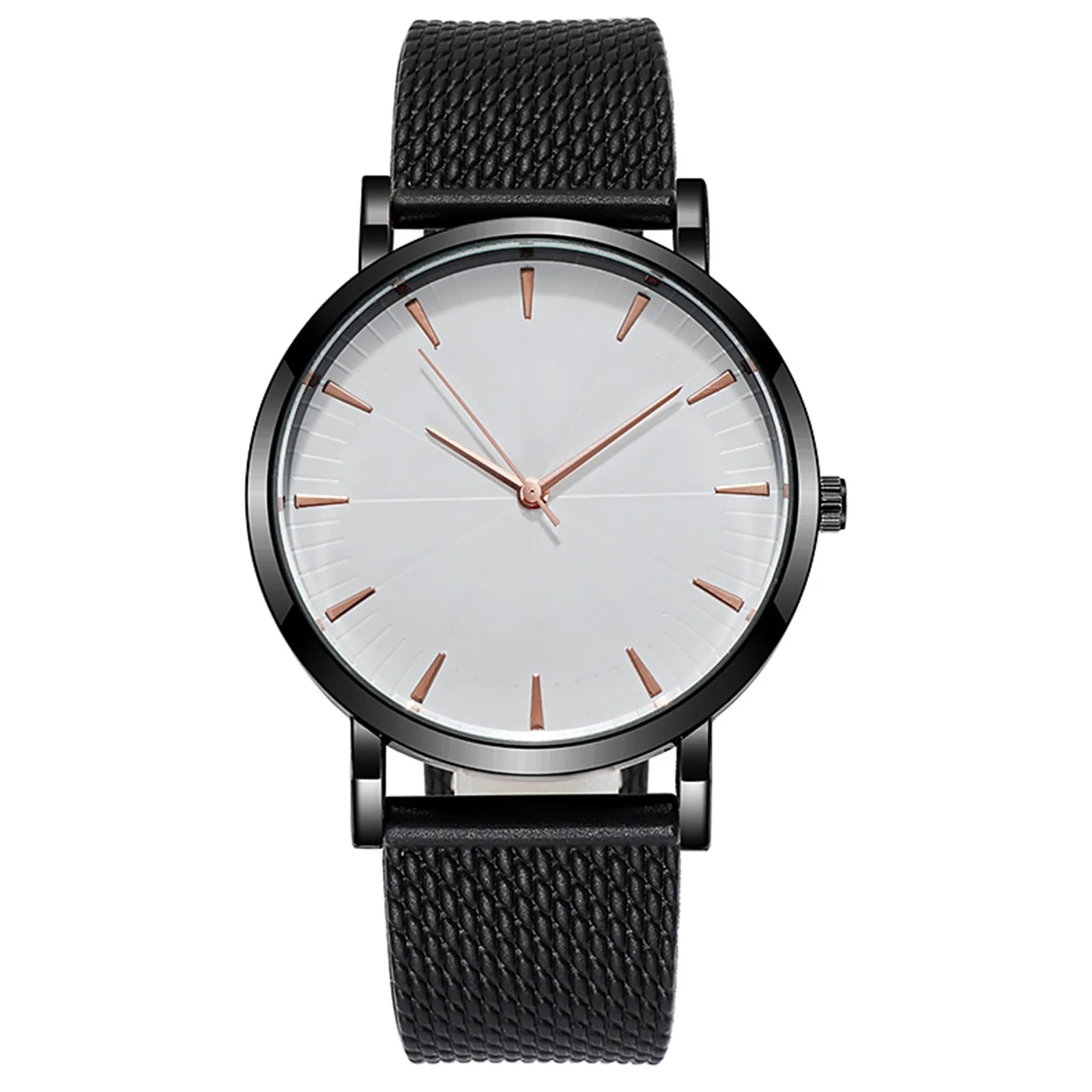 

homens relógios de pulso digitais Men's casual business watch mesh strap quartz watch Glass Silicone Quartz Watch 시계