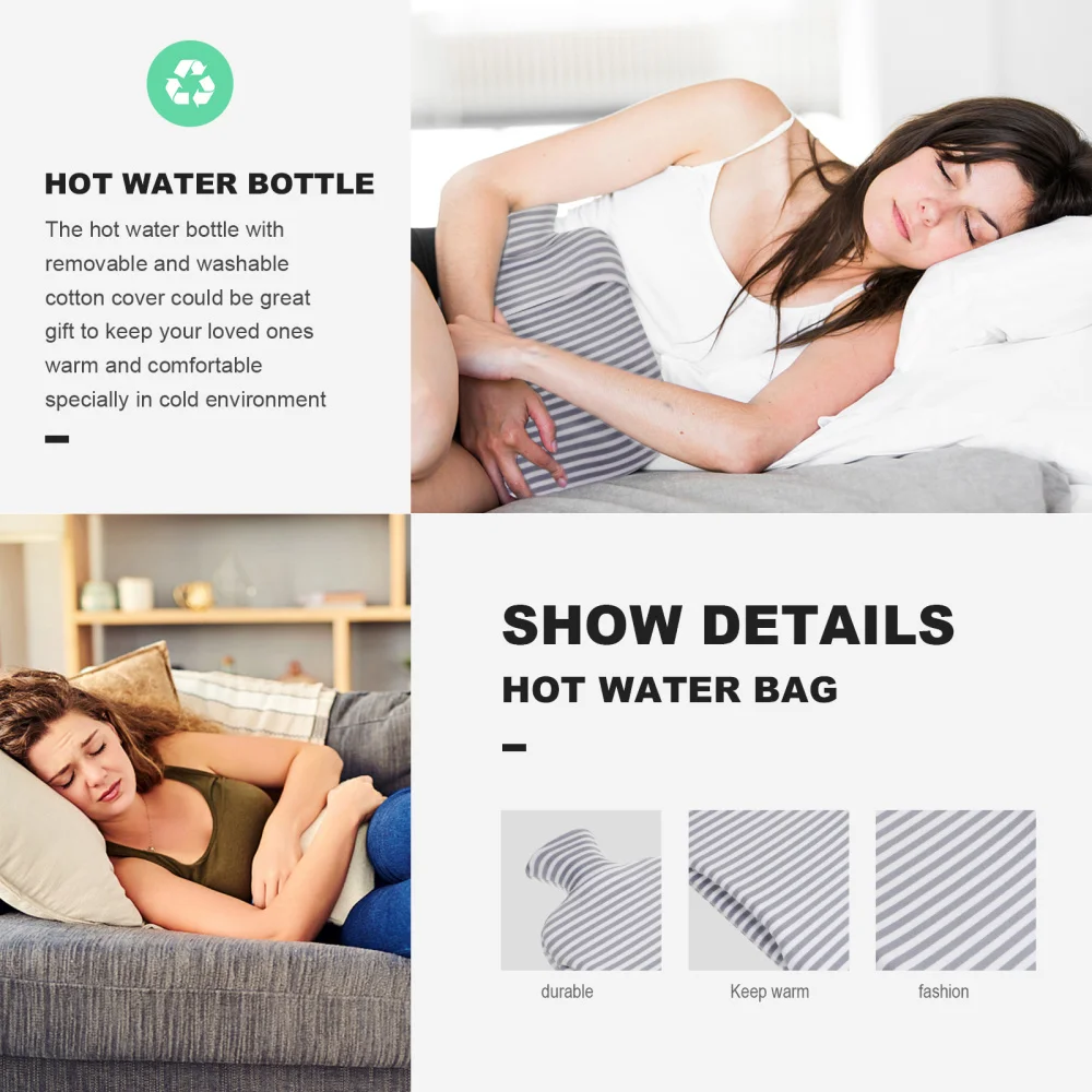 

1 Set Explosion-Proof Hot Water Bottle Detachable Cover Winter Hand Warmer