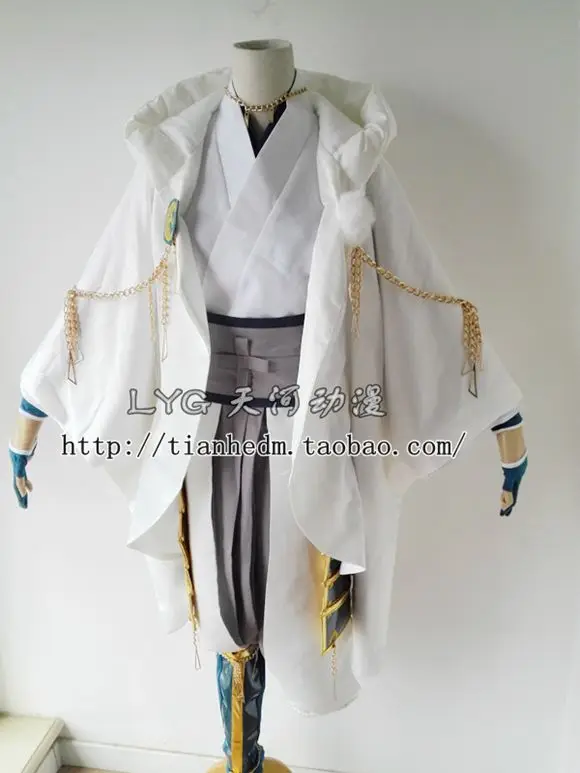 Touken Ranbu Tsurumaru Kuninaga Косплэй костюм, полный набор все Размеры индивидуальный заказ с наколенник