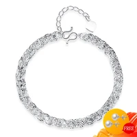 fashion silver 925 jewelry bracelet fine accessories for men women wedding engagement party ornaments wholesale bracelets