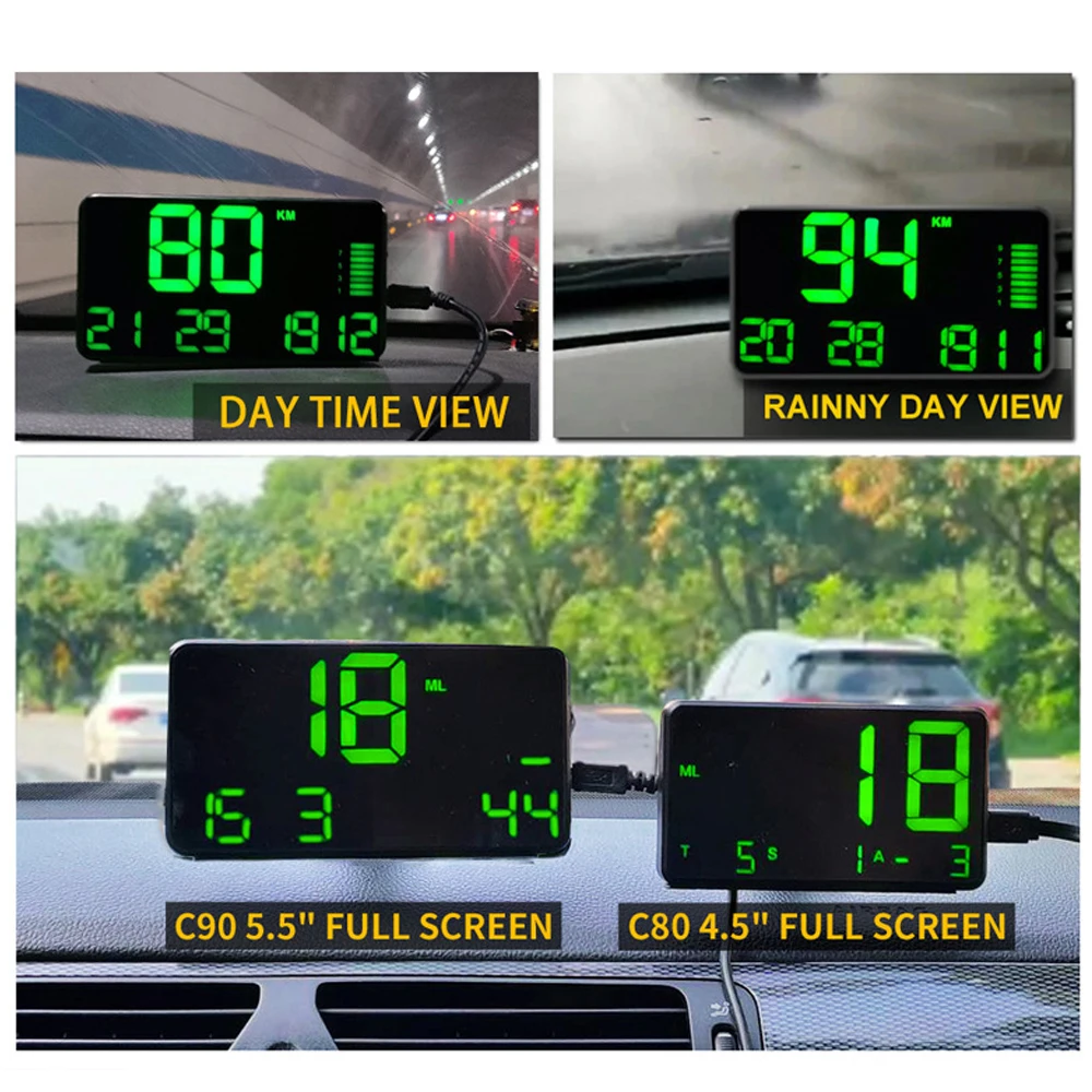 Проектор лобового стекла автомобильный 5 дюйма цифровой спидометр | Автомобили и