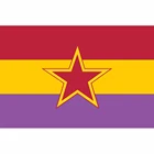 Дешевый испанский республиканский флаг с звездным баннером, баннер из полиэстера, латунные кольца для украшения, подвесная реклама