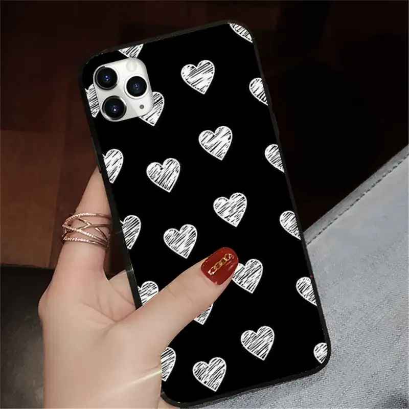 

Polka dot love high quality shell Phone Case for iPhone 11 12 pro XS MAX 8 7 6 6S Plus X 5S SE 2020 XR