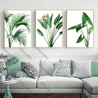 minimalist style refreshing green botanical plants nordic style canvas painting poster and print for home rooms wall decoration