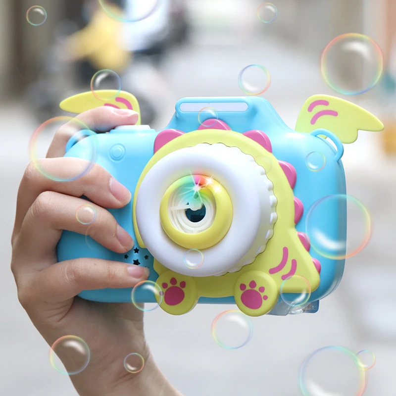 

Camera Bubble Blowing Toys For Kids Fully-Automatic Soap Bubble Machine Electric Music Light Summer Outdoor Children Toys