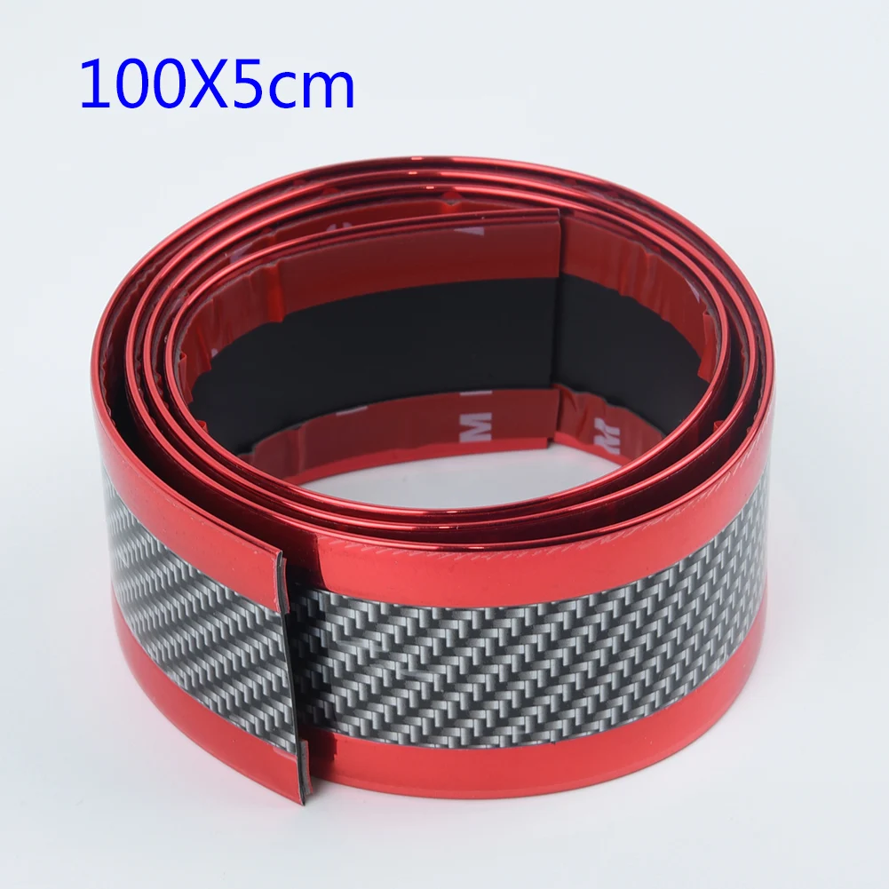 1 м углеродное волокно накладка на дверь автомобиля защита для педали полоски