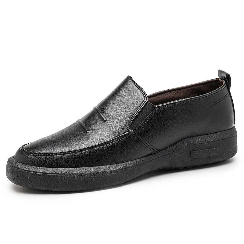 

Мужские повседневные деловые кожаные туфли, темно-синие дышащие слипоны на шнуровке, с низким верхом, на мягкой подошве, для осени и весны, ...