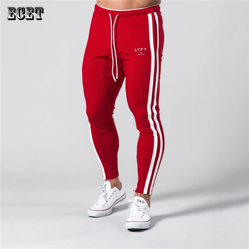 

Muscle fitness men's sports pants men's trousers outdoor fitness exercise training feet Slim streetwear casual pants