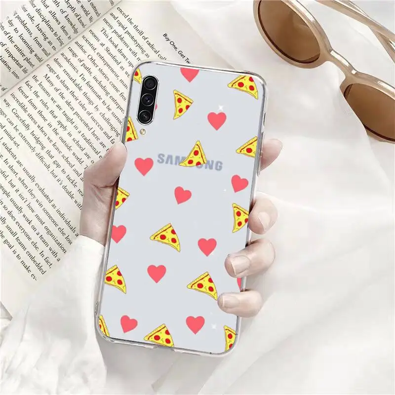 

Cute cartoon hamburger fries Phone Case Transparent for Samsung A71 S9 10 20 HUAWEI p30 40 honor 10i 8x xiaomi note 8 Pro 10t 11