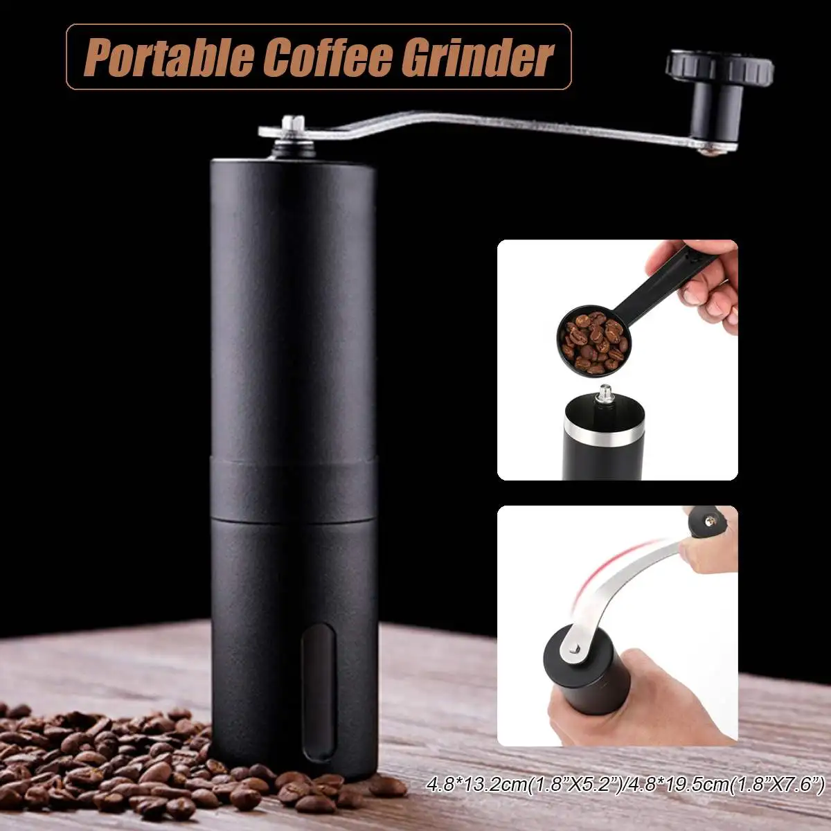 

Manual Coffee Grinder Mini Stainless Steel Hand Manual Handmade Coffee Bean Grinders Mill Kitchen Grinding Coffee Making Tools