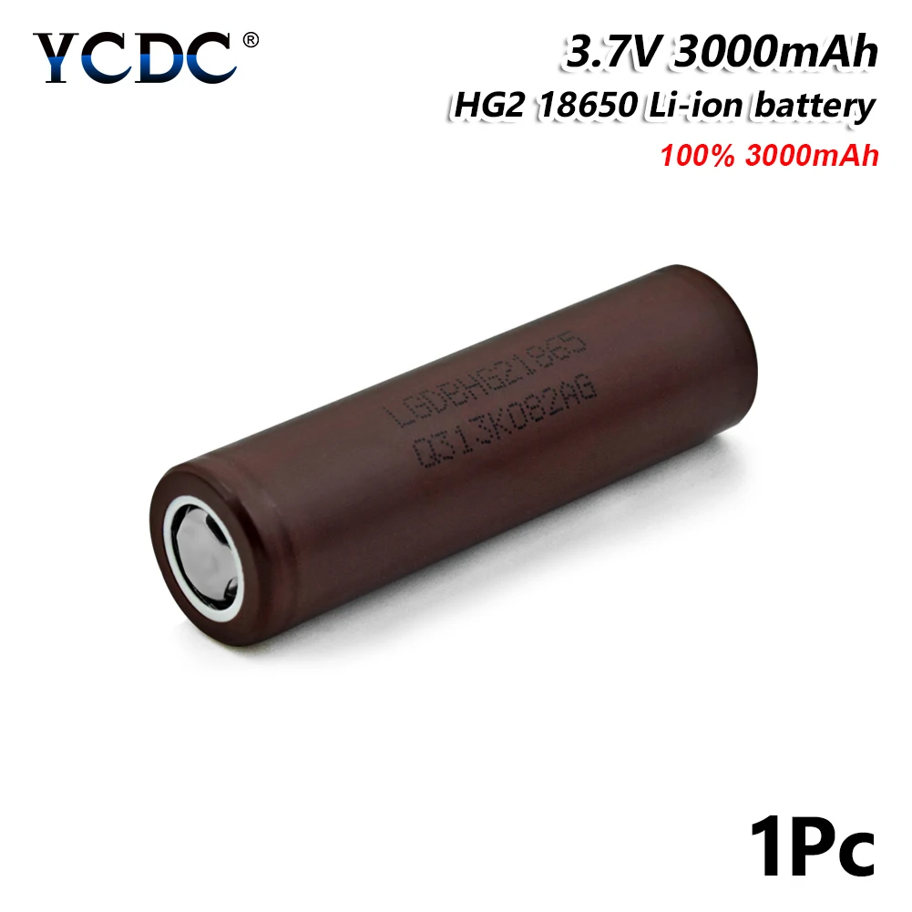 HG2 18650 батарея 18650 3000 мАч Высокая мощность разрядки литий-ионная аккумуляторная батарея высокой разрядки 20А большой ток