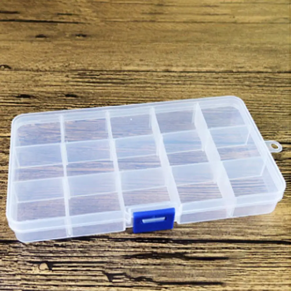 

Transparent Empty Case False Nail tips Glitters Rhinestones Storage Container Plastic Earrings Packaging Nail Art Tips Case