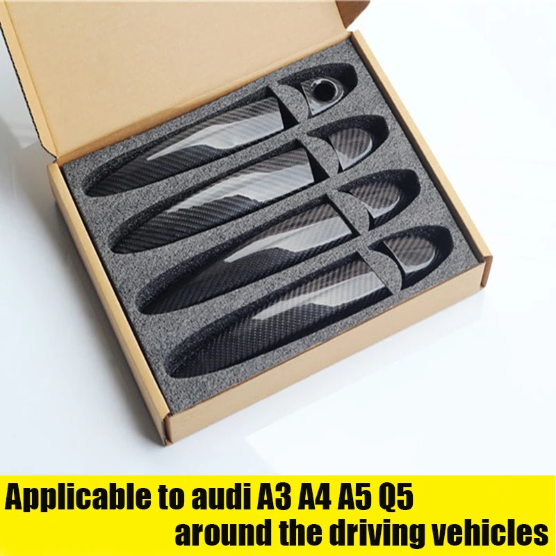 Автомобильный Стайлинг для Audi из углеродного волокна Автомобильная дверная