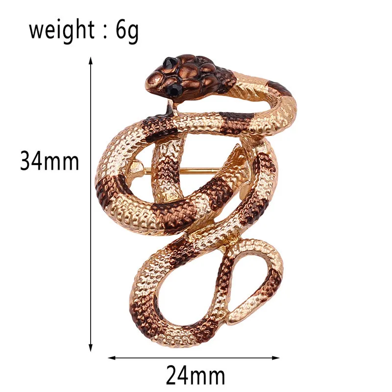 Броши со змеями для мужчин Металл кобра штифт аксессуары безопасные булавки
