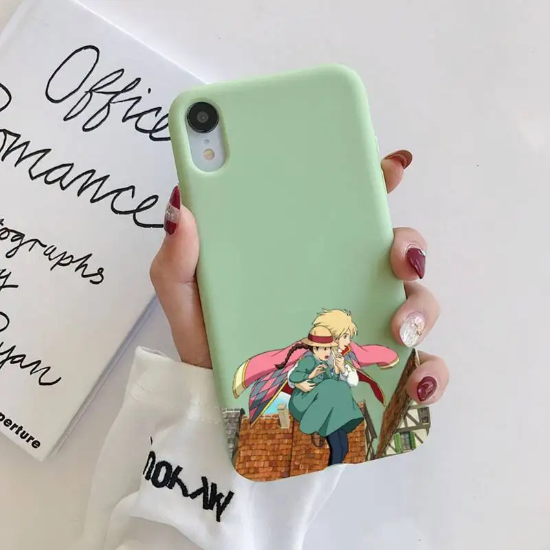 Мобильный чехол Howl's с замком Миядзаки Хаяо для телефона iphone 13 12 11 Pro Max X XS XR