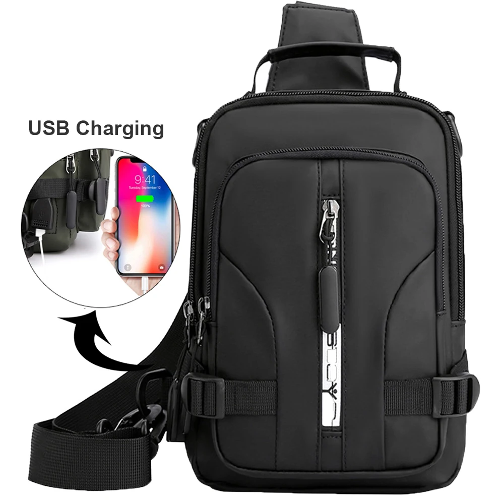

Tactical Backpack with USB Charging 4 Uses Rucksack Cross Body Shoulder Pack Messenger Chest Bag Outdoor Hunting Knapsack
