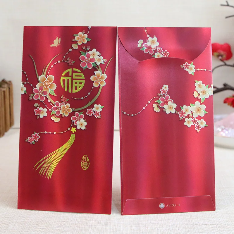 Мерцающий цвет 2021 год быка китайский новый толстый красный конверт 25 шт.|Открытки